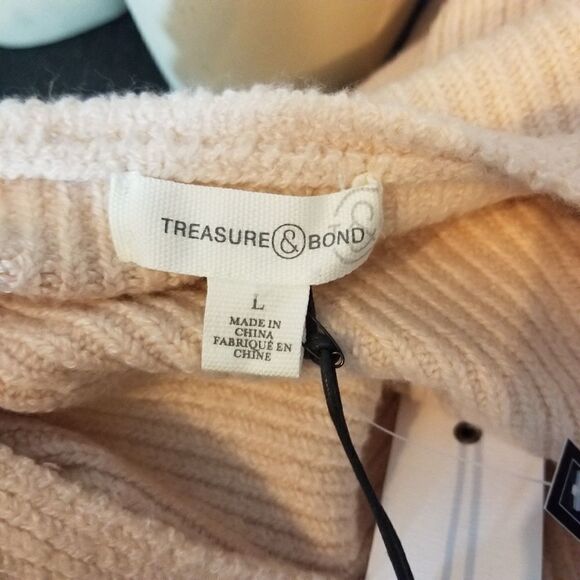 SWEATER SALE 3/$30 Treasure & Bond Pink V-Neck Sweater Size Large - Picture 4 of 5